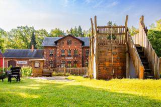 Ferienhaus Bimmelbahn 2 - Familienferienhaus 100 m am Dampflokbahnhof Sauna Trampolin Spielezimmer - 5