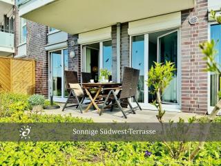Ferienwohnung De Tuunkrüper mit Deichblick Nordseeluft von der Terrasse aus - 4