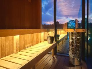 Stylish Mirrored Cabin with Hot Tub & Sauna - 2