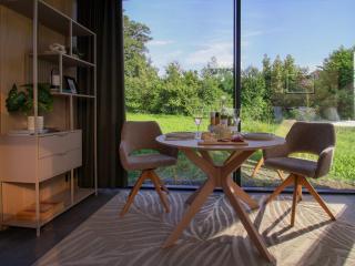 Stylish Mirrored Cabin with Hot Tub & Sauna - 1