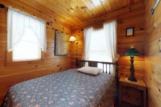 Two lakefront dog-friendly cabins on four acres with porches, dock, & lake views - 3