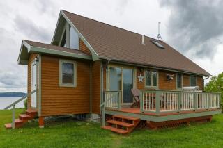 Two lakefront dog-friendly cabins on four acres with porches, dock, & lake views - 0