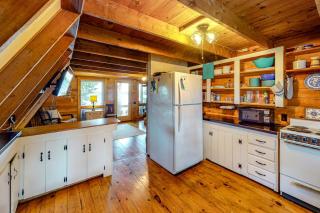 Waterfront A-frame on George's Pond with views, private dock, beach, kayaks, SUP - 1