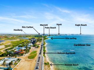 Oceanfront 4BR Lux Villa • Pool • Full Ocean View - Palm-Eagle Beach - 6