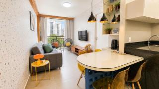 Lindo Apartamento com Vibe Retro Chique Colorido - 0