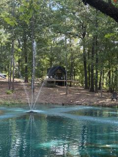 A-frame cabin w hot tub pond views - 0