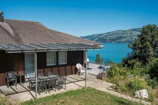 Lake & Mountain View Apartment near Faulensee Balcony BBQ & Free Parking - 8