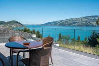 Lake & Mountain View Apartment near Faulensee Balcony BBQ & Free Parking - 6