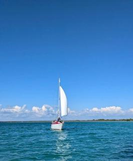 Navega en velero privado Motoko en la laguna de los 7 colores en Bacalar Quintana Roo - 6
