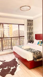 modern fully furnished studio apartment in kileleshwa with unbeatable city views - 2