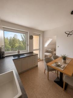 Veľký rodinný apartmán s výhľadom na zeleň a hory v centre Piešťan s parkovaním - 5