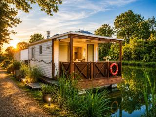 Cottage flottant Bohème option spa vue Canal - 8