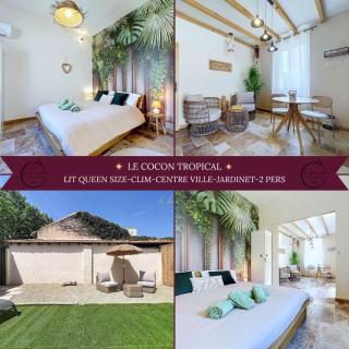 Le Cocon Tropical - Cosy, Clim, Centre-ville, Jardinet, 2 personnes - 0
