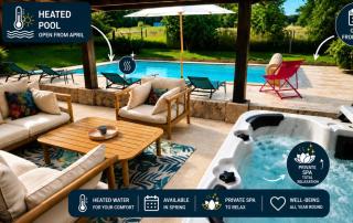 Maison de maître normande, SPA, Piscine Privée Chauffée, à 25' de la mer, Deauville, Honfleur, calme absolu, idéale pour vos vacances entre amis ou en famille - 0