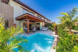 Lindo bangalô com piscina e hidromassagem em Imbassaí - Casa I04 - 5