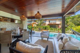 Lindo bangalô com piscina e hidromassagem em Imbassaí - Casa I04 - 4