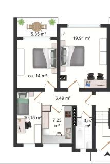 Kiel Elisabethstrasse 2 OG links 3 Zi Wohnung - 0