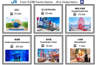 4beds 長期もお得 京セラドーム徒歩圏内, 難波 USJ 15分 関空直通 Base-Osaka 大正 - 6