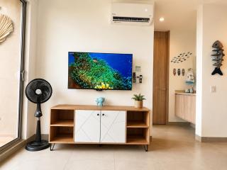 Apartamento Frente al mar Santa Marta con balcón piscina y WiFi - 3