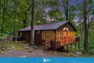 River Cabin w Hot Tub, Screened Porch & Fire Pit - 0