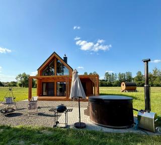 Polesie slow life, bez sąsiadów , nowoczesny domek z tarasem w pobliżu jezior i Poleskiego Parku Narodowego , sauna , jacuzzi, WiFi - 9
