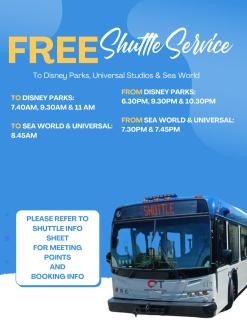 Free Shuttle to all Parks Shopping King & Queen - 3