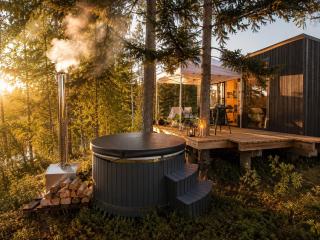 Hunters Cabin Panoramic Windows Hot Tub Projector Alpaca and Deer Park - 0