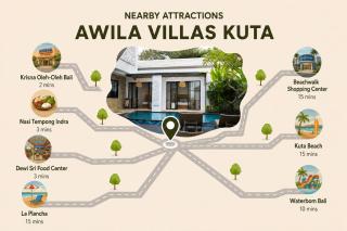 Awila Villas Kuta, 3-Bedroom Private Pool Villas Near Kuta Beach - 9