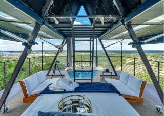 Stunning A-Frame with Folding Glass Walls & Open-Air Living in Cottonwood, Texas - 5