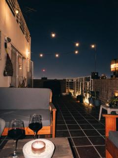 Oasis en las Alturas Depto con Terraza y Parrilla Living Exterior - 9
