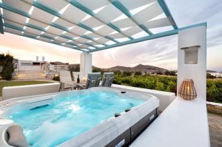 Luxury Paros Villa 1 Bedroom Villa Vrachian Earth Private Jacuzzi - 0