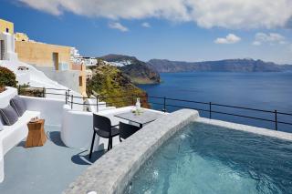 Deluxe 1 Bedroom Cave Villa Outdoor Hot Tub Santorini - 7