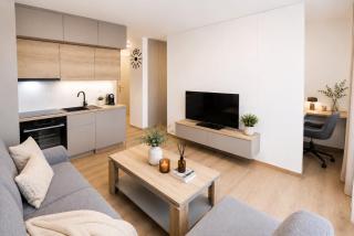 ALURE RESIDENCES 5 & 24h self check-in, private parking in front of the apartment building included, new building, the apartment building has its own park with a lake and outdoor fitness, children's playground, CITY CENTER - 9