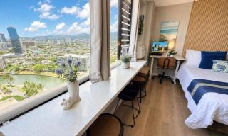 Newly Renovated Waikiki 2BD 2BA Ocean City View, Tax Included - 1