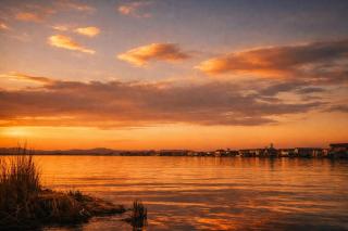 Chaskañawi del lago atardecer - 5