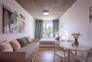 New studio apartment #23 in brutalist building FREE street parking - 4