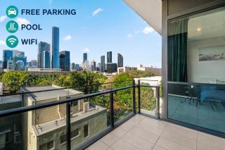 Lovely 2 Beds Apt with City View & Free Parking at South Brisbane - 0