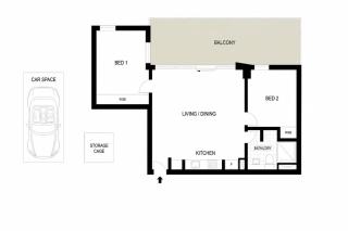 Stylish 2BR Apartment with Balcony, Parking - 3