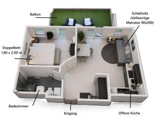 Design Apartment Leipzig Airport DHL Amazon Voll ausgestattet Free Parking - 2