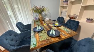 NEUE stilvolle Villa Ferienwohnung Nr 3 NUR 10 min ZU FUSS VON LEGOLAND entfernt 75m2 EG, Terrasse mit Waldblick, wunderschöner Garten, WHIRLPOOL auf der Terrasse, großes Bad, ruhige Lage, Erholung, My Luxury Apartments - 6