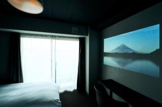 Rakuten STAY Kyoto Station Twin Room with ceiling projector - 1