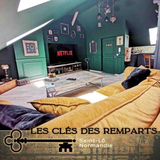 LES CLES DES REMPARTS - Appartement privé à thème tout équipé - Atypique - Centre Saint-Lô - Gare - Haras - Parking public gratuit - Entrée autonome - Wifi - Netflix - TV XXL - Lit 160x200 - 8