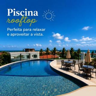 Flat em Porto de Galinhas Vista Mar Rooftop Piscina Restaurante - 0