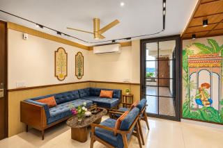 ELIVAAS Signature GIRI Penthouse 2-BHK Penthouse with Terrace, Open-air bar, Lounge, Outdoor jacuzzi & Aravalli Views - 4