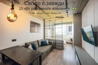 10-68a Manhattan, Beresteiskyi 11, Kyiv, Politekh metro nearby, panoramic city view, 15 kW backup power, Petrovdom Apartment - 0
