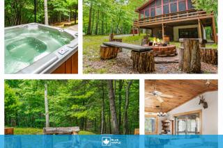 Cabin w hot tub & kayaks by river - 0