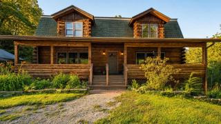 Riverfront Log Home - 28 Acres - Fire Pit - 3