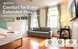 Charming 1BR Apartment Long Stay Prater & Danube - 0