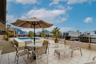 LEBLON INN RESIDENCIAL LUXUOSO com PISCINA, rooftop, academia, sauna, Varanda dentro do apt com VISTA DESLUMBRANTE, limpeza diária estilo hotel , cozinha completa 50 metros do posto 12 pauloangerami DFL15 - 6