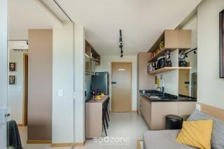 Studio em Cond. c/academia a 290m do Mar - HOA0704 - 1